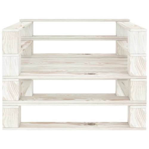 Fauteuil palette de jardin Bois Blanc - Photo n°2; ?>