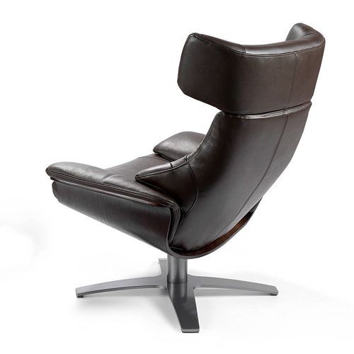 Fauteuil pivotant relax cuir avec mécanisme du dossier rabattable Kora - Photo n°3; ?>