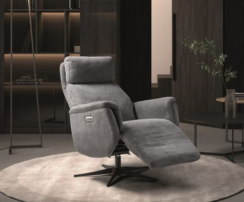 Fauteuil relax électrique 2 moteurs en tissu Kazere - Photo n°3; ?>