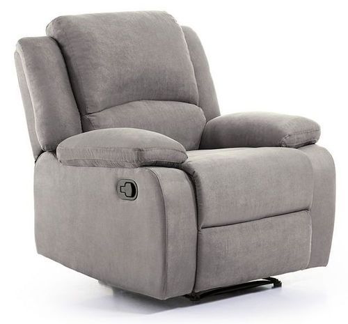 Fauteuil relaxation manuel microfibre gris Confort - Photo n°2; ?>