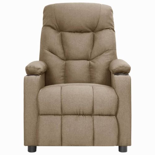 Fauteuil releveur inclinable de massage Taupe Tissu 6 - Photo n°3; ?>