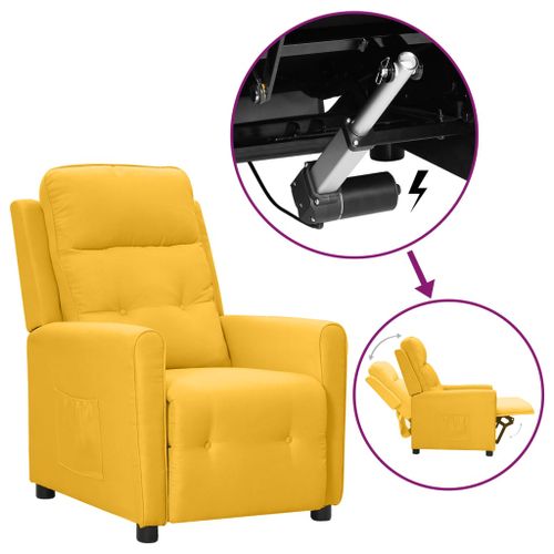 Fauteuil releveur inclinable Jaune Tissu 3 - Photo n°2; ?>
