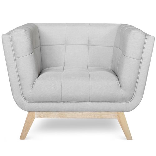 Fauteuil Scandinave Tissu Gris Koza - Photo n°2; ?>