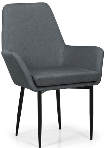 Fauteuil tissu gris foncé Neste - Photo n°2; ?>