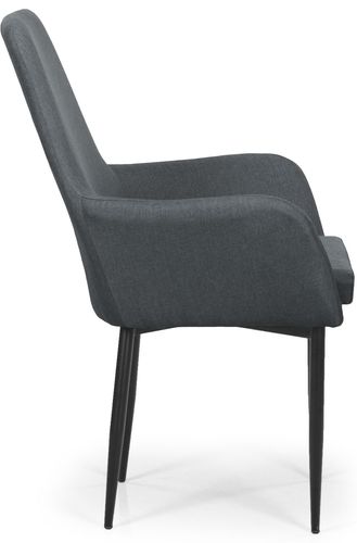 Fauteuil tissu gris foncé Neste - Photo n°3; ?>