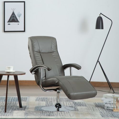 Fauteuil TV Gris Similicuir - Photo n°2; ?>