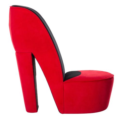 Fauteuil velours rouge Fashionly - Photo n°2; ?>