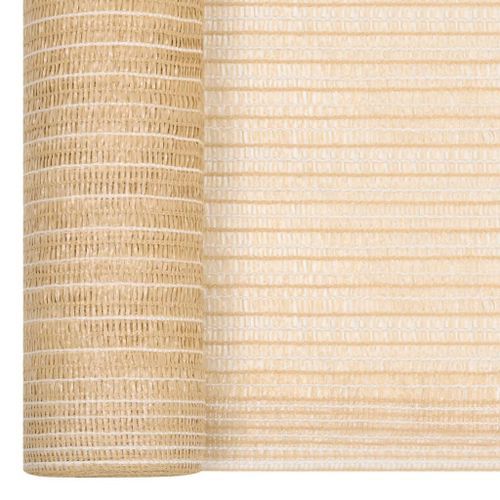 Filet brise-vue Beige 1x25 m PEHD 75 g/m² - Photo n°2; ?>