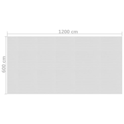 Film solaire de piscine flottant PE 1200x600 cm Gris - Photo n°3; ?>