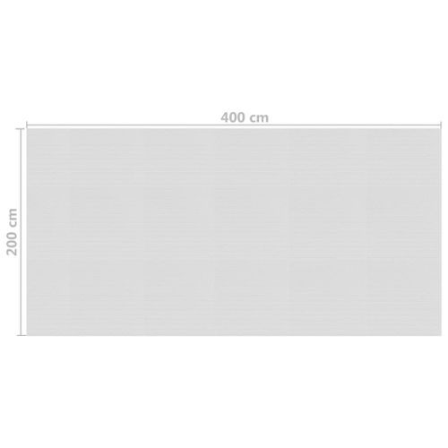 Film solaire de piscine flottant PE 400x200 cm Gris - Photo n°3; ?>