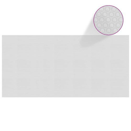 Film solaire de piscine flottant PE 450x220 cm Gris - Photo n°2; ?>