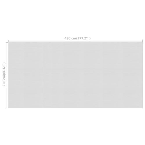 Film solaire de piscine flottant PE 450x220 cm Gris - Photo n°3; ?>