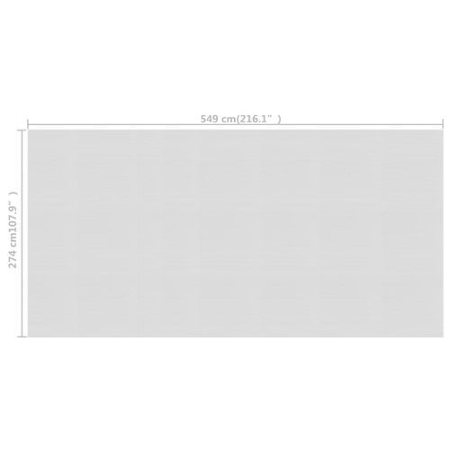 Film solaire de piscine flottant PE 549x274 cm Gris - Photo n°3; ?>