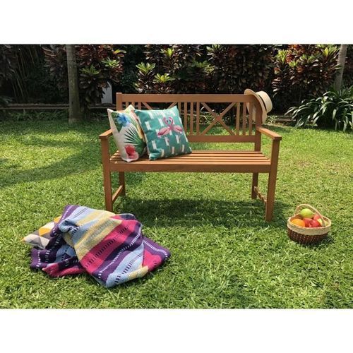 FINLANDEK - Banc de jardin 120cm en bois exotique - 120x60x90cm - Photo n°2; ?>