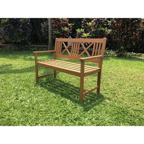 FINLANDEK - Banc de jardin 120cm en bois exotique - 120x60x90cm - Photo n°3; ?>