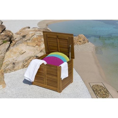 FINLANDEK Coffre de rangement de jardin - En bois d'acacia naturel - Photo n°3; ?>