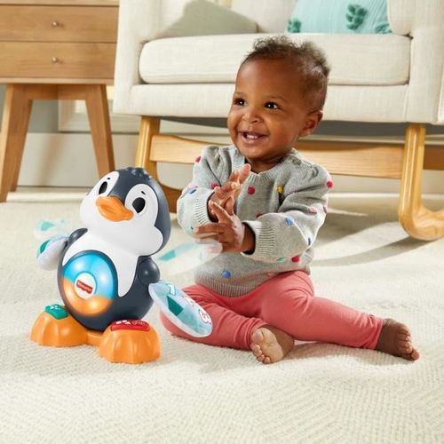 Fisher-Price - Valentin le Pingouin Linkimals, jouet musical avec lumieres, mouvements et chansons - Jouet d'éveil bébé - Des 9 mois - Photo n°3; ?>