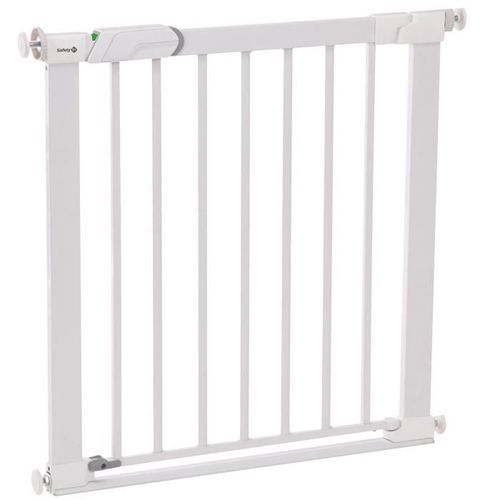Flat step, Barriere de sécurité avec barre de seuil ultra plate, largeur 80 cm, De 6 a 24 mois, metal Blanc - Photo n°2; ?>