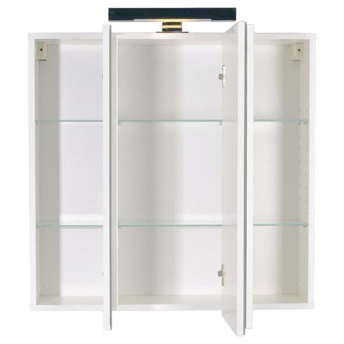 FMD Armoire de salle de bain avec miroir 70x19x67,6 cm blanc - Photo n°3; ?>