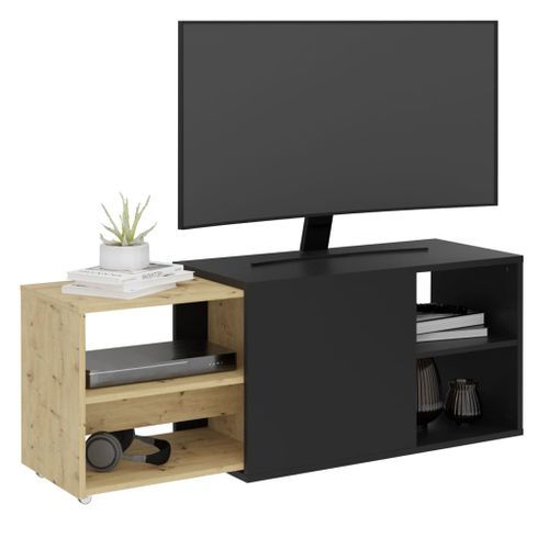 FMD Meuble TV avec 2 compartiments ouverts 133,5x39,9x49,2 cm - Photo n°3; ?>