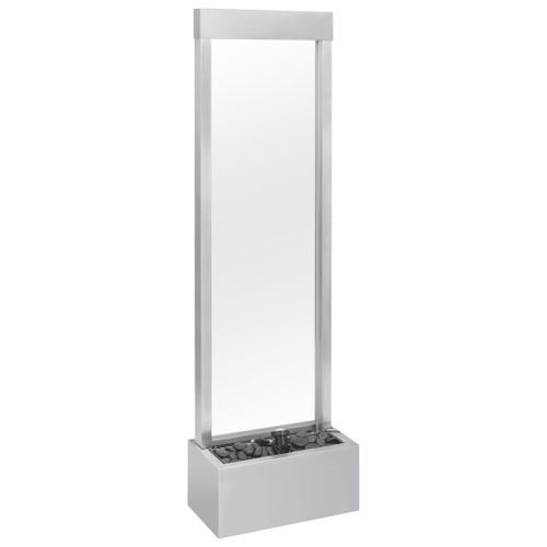 Fontaine de jardin Argenté 46x24x150 cm Acier inoxydable - Photo n°2; ?>