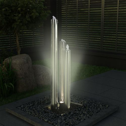 Fontaine de jardin Argenté 48x34x123 cm Acier inoxydable - Photo n°3; ?>