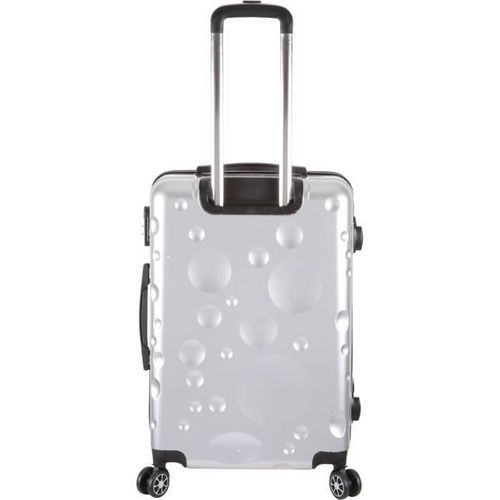 FRANCE BAG Set de 3 Valises 8 roues abs/polycarbonate Argent - Photo n°3; ?>