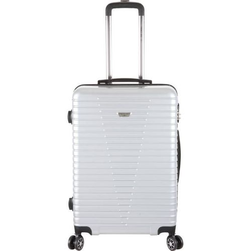 FRANCE BAG - Set de 3 valises 8 roues multidirectionelles ABS/POLYCARBONATE Argent - Photo n°2; ?>