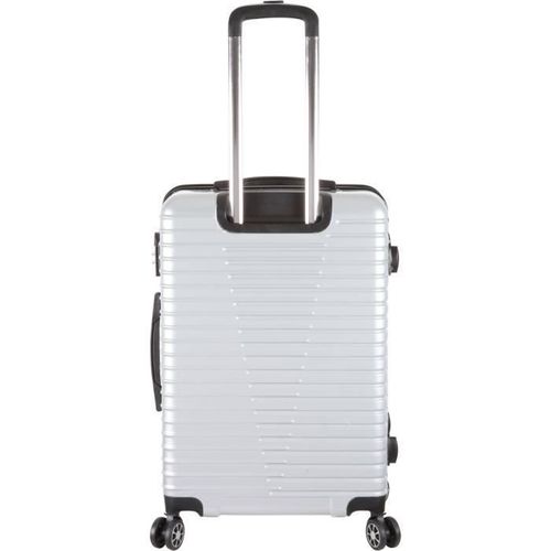 FRANCE BAG - Set de 3 valises 8 roues multidirectionelles ABS/POLYCARBONATE Argent - Photo n°3; ?>