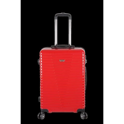 FRANCE BAG - Set de 3 valises 8 roues multidirectionelles ABS/POLYCARBONATE Rouge - Photo n°2; ?>
