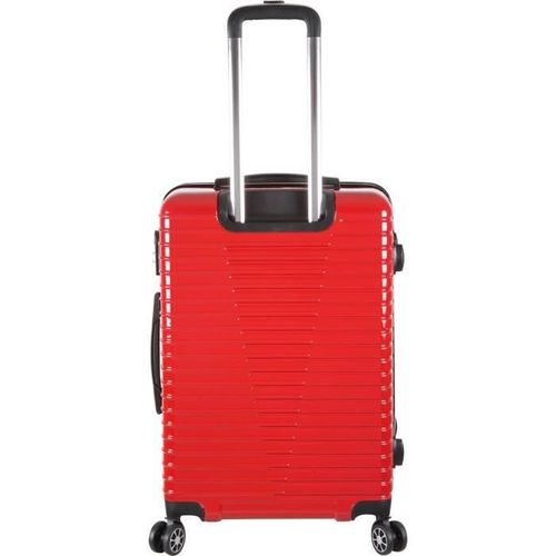 FRANCE BAG - Set de 3 valises 8 roues multidirectionelles ABS/POLYCARBONATE Rouge - Photo n°3; ?>