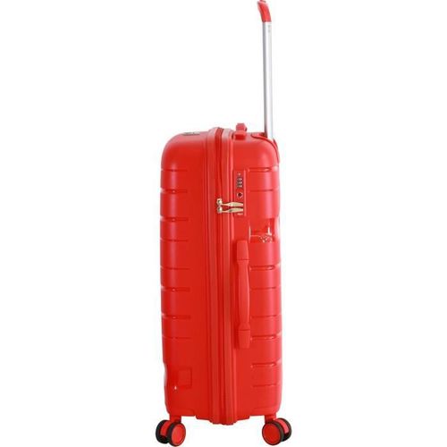 FRANCE BAG Set de 3 Valises 8 Roues Multidirectionnelles Polypropylene Rouge - Photo n°3; ?>