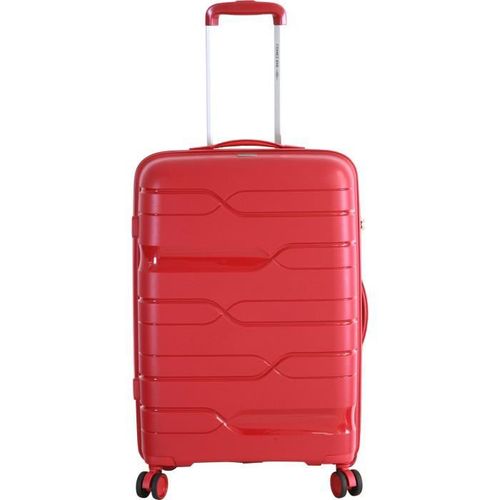 FRANCE BAG Set de 3 Valises 8 Roues Multidirectionnelles Polypropylene Rouge Bordeaux - Photo n°2; ?>