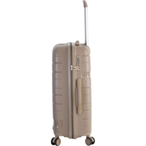 FRANCE BAG Set de 3 Valises 8 Roues Multidirectionnelles Polypropylene Taupe - Photo n°3; ?>