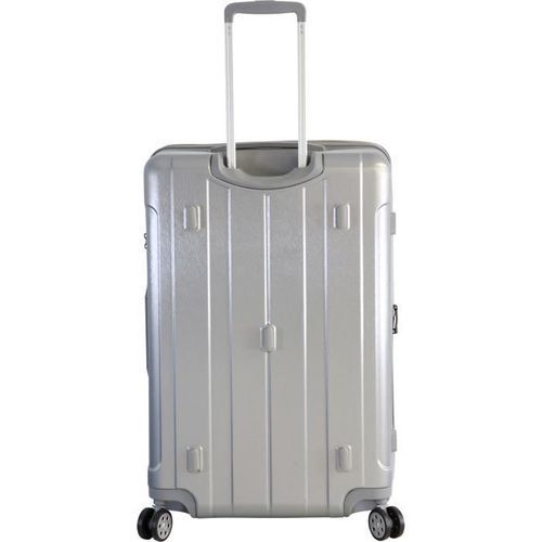 FRANCE BAG Valise 8 Roues Extensible Cadenas TSA Polycarbonate/ABS Argent - Photo n°3; ?>