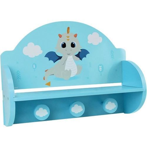 FUN HOUSE Léon le Dragon 713338 ETAGERE PORTEMANTEAU Dimensions : ± H. 33 x L. 46 x P. 15 cm pour enfant - Photo n°2; ?>