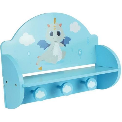 FUN HOUSE Léon le Dragon 713338 ETAGERE PORTEMANTEAU Dimensions : ± H. 33 x L. 46 x P. 15 cm pour enfant - Photo n°3; ?>