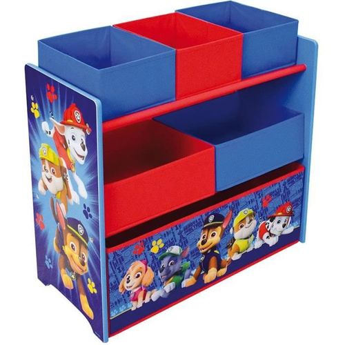 FUN HOUSE PAT'PATROUILLE Etagere avec 6 casiers bacs de rangement - H.66 x l.63,5 x P.30 cm - Pour enfant - Photo n°2; ?>