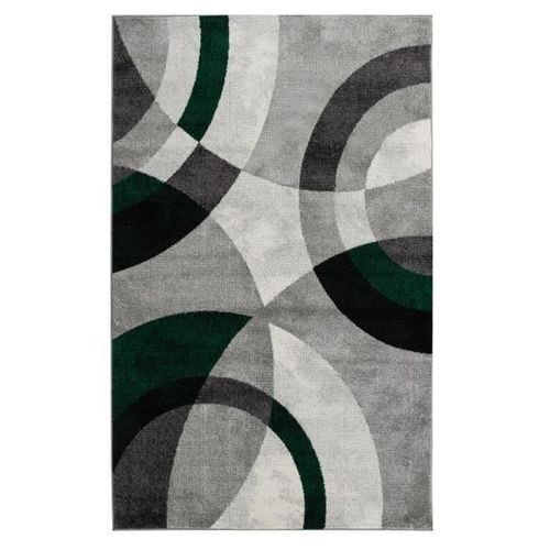 GALA Tapis de salon en polypropylene - 120 x 160 cm - Vert - Motif Circulaire - Photo n°2; ?>