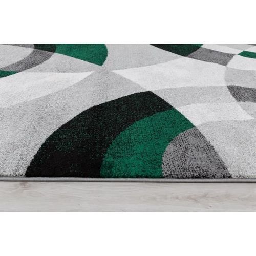 GALA Tapis de salon en polypropylene - 120 x 160 cm - Vert - Motif Circulaire - Photo n°3; ?>