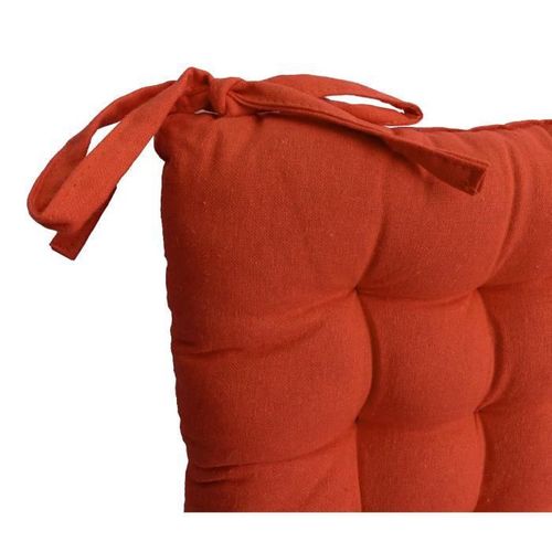 Galette de chaise 25 points 40x40x4 cm TERRACOTTA - Photo n°2; ?>