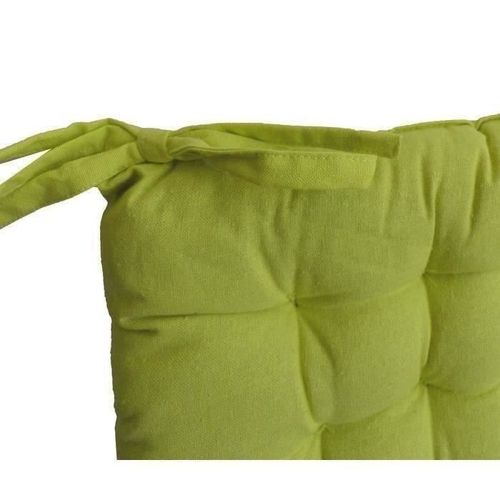 Galette de chaise 25 points 40x40x4 cm VERT ANIS - Photo n°2; ?>