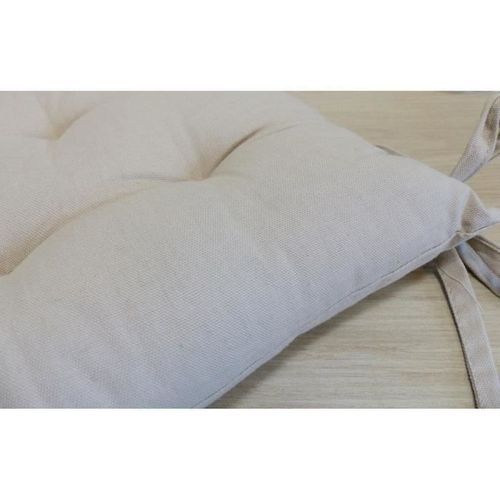 Galette de chaise 8 points 40x40x4 cm LIN - Photo n°2; ?>