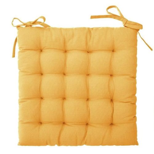 Galette de Chaise Otto - 38 x 38 cm - Jaune Ocre - Photo n°2; ?>