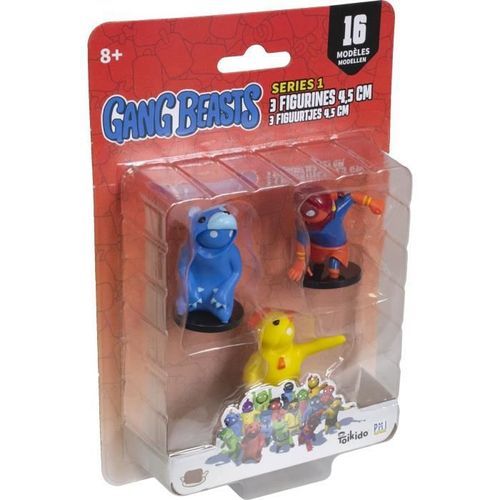 Gang Beasts - 3 Figurines de 4,5 cm - Lot #2 - Figurines de Collection - Jeux Vidéos - Lansay - Photo n°2; ?>