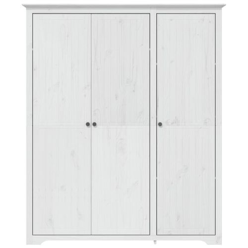 Garde-robe BODO blanc 146x53,5x173 cm bois massif de pin - Photo n°3; ?>