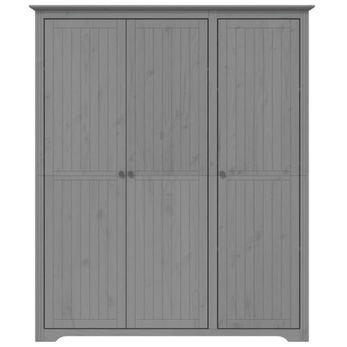 Garde-robe BODO gris 146x53,5x173 cm bois massif de pin - Photo n°3; ?>