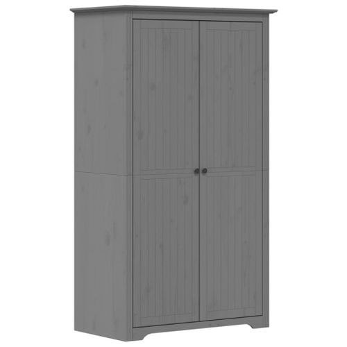 Garde-robe BODO gris 99x53,5x173 cm bois massif de pin - Photo n°2; ?>