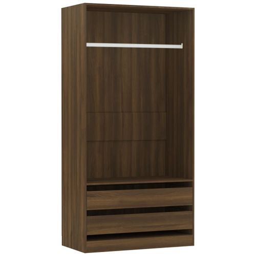 Garde-robe Chêne marron 100x50x200 cm Bois d'ingénierie - Photo n°2; ?>