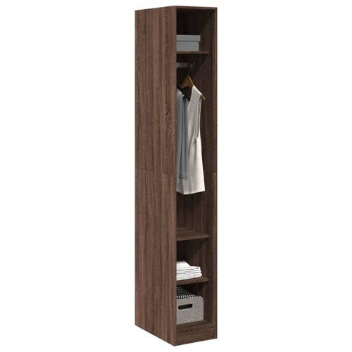 Garde-robe chêne marron 30x50x200 cm bois d'ingénierie - Photo n°3; ?>